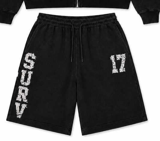 Surv Black Vintage Shorts